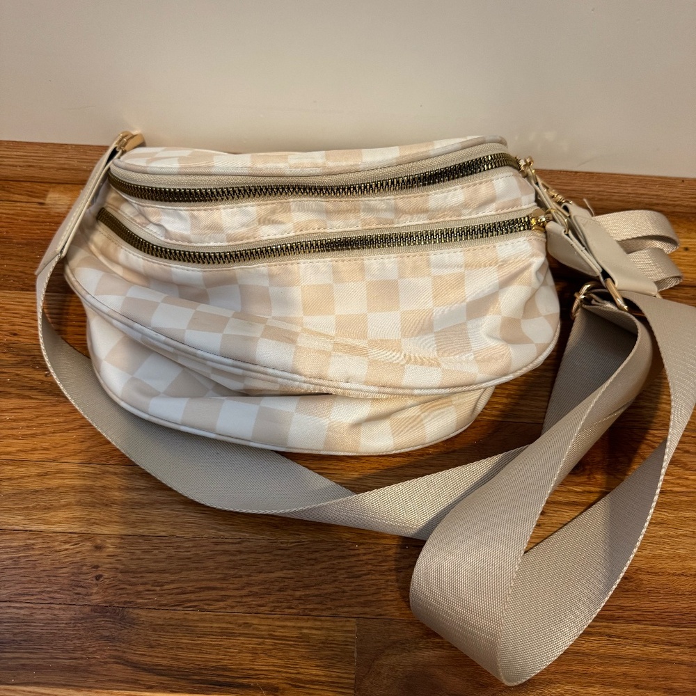 Checkered Crossbody Bum Bags Nylon